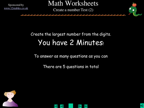 Create the largest number activity