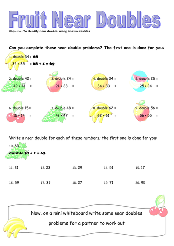 Near doubles Handout