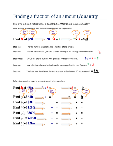 Finding a Fraction of an Amount