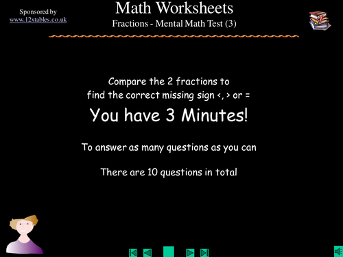 Comparing fractions with different denominators