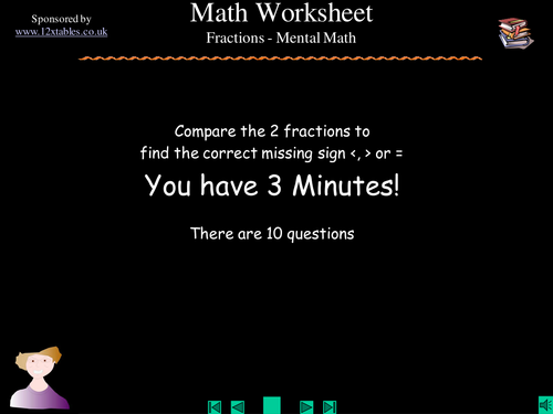 Comparing fractions