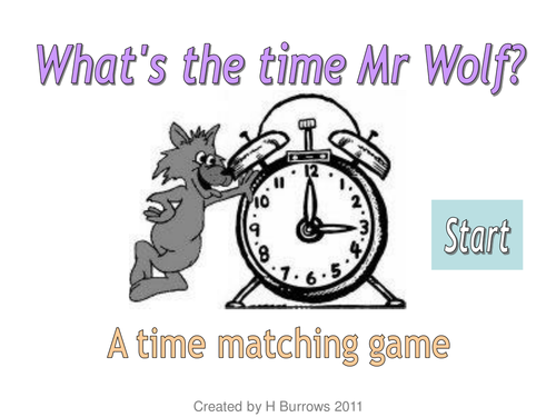 What's the Time Mr. Wolf? Multiple choice game