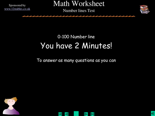 Number Line Tasks 0-100