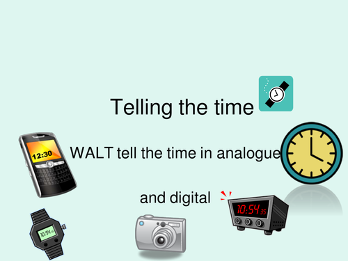 digital and analogue oclock and half past