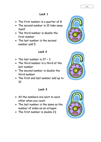 Combination Locks - math problem solving