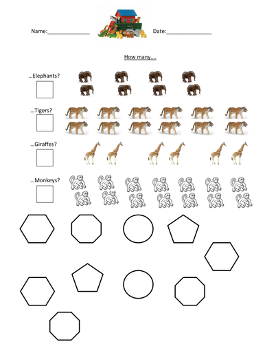 Noah's Ark - Counting in 2s.