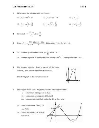 Differentiation handout