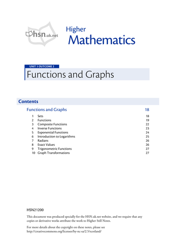 Functions and graphs