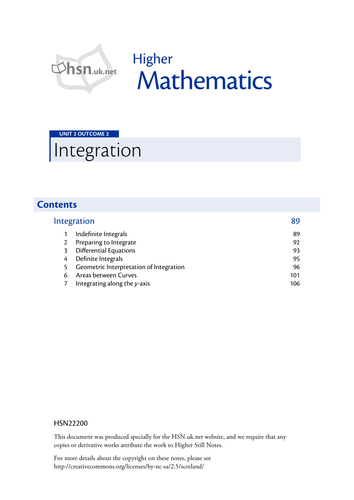 Integration-Calculus | Teaching Resources