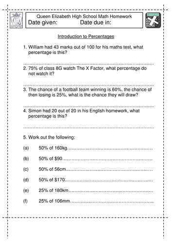 Introduction to Percentages | Teaching Resources