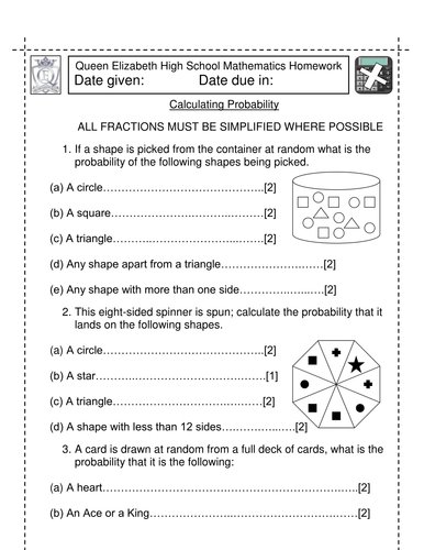 Calculating Probability | Teaching Resources