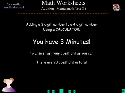 Addition Practice 3 and 4 Digit Addition