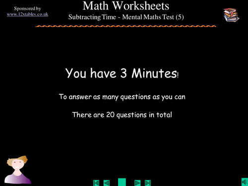 Subtracting Time test