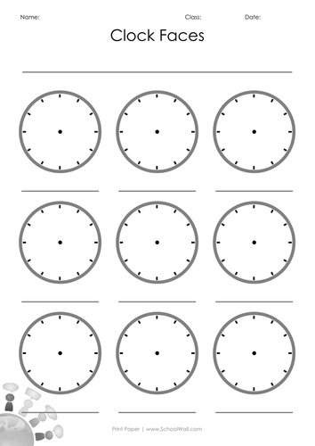 blank clock faces teaching resources