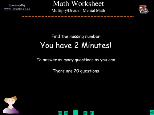 Basic multiplication and division facts