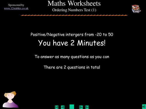 Ordering whole numbers from -20-50 test (1)