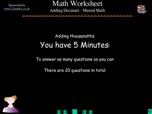 Adding decimals