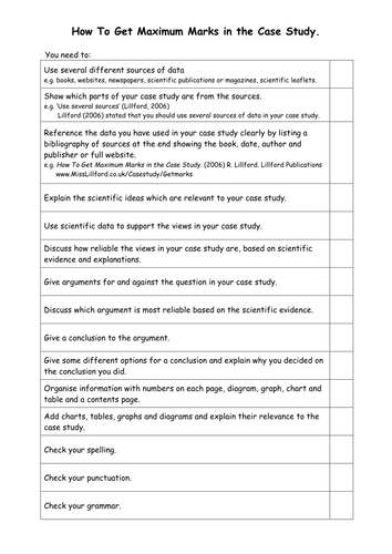 21st Century Science - How to Get Maximum Marks in a Case Study ...