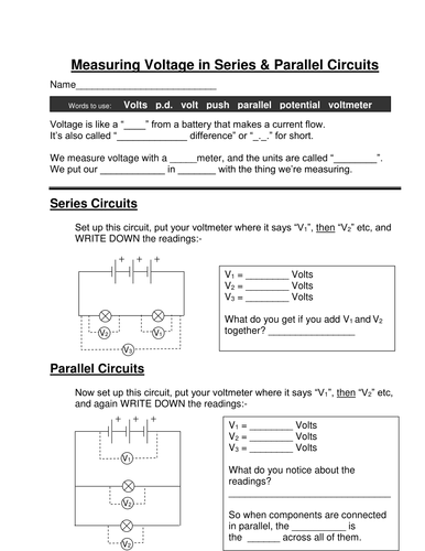 measuring voltage in parallel and series