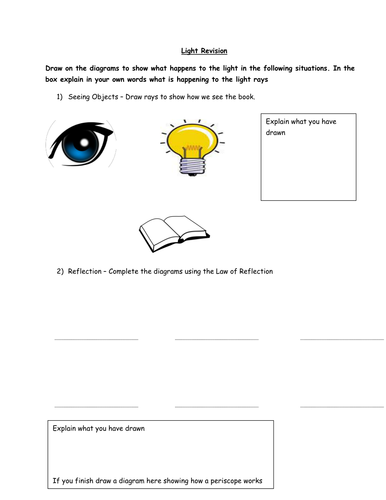 Light review handout | Teaching Resources