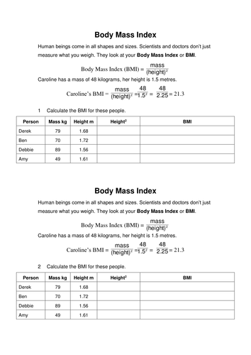 Measuring BMI