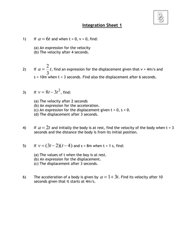 Integration questions | Teaching Resources