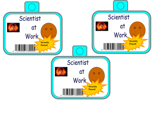 Scientist I D Badge Scientist At Work By Michelle Larkin