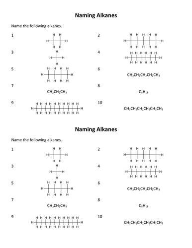 Worksheets Alkanes Alkenes Alkynes Worksheet alkanes worksheet imperialdesignstudio naming by porbital teaching resources tes