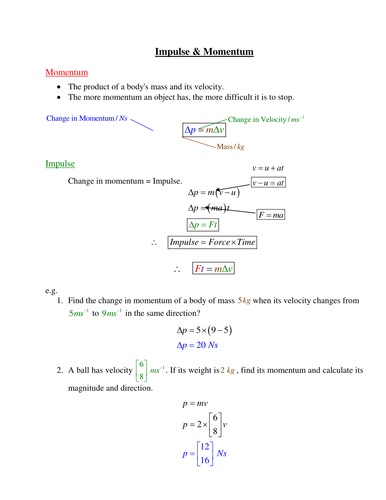 Impulse and Momentum