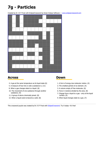 particles crossword