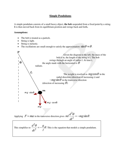 Simple Pendulums