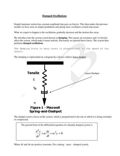 Damped Oscillations