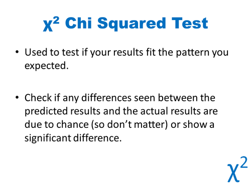 Chi Squared Tests | Teaching Resources