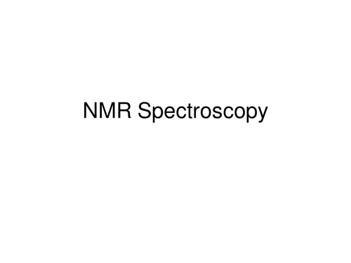 NMR Spectroscopy