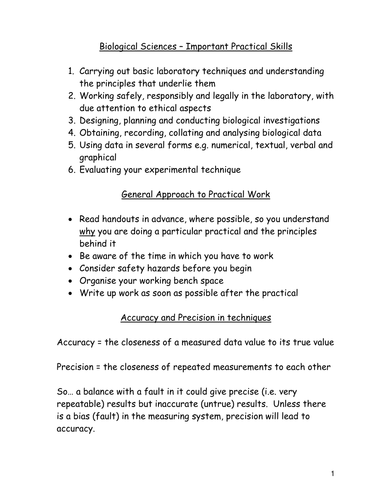 Practical Skills Booklet