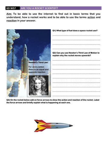 How Do Rockets Work Questions Ideal Homework