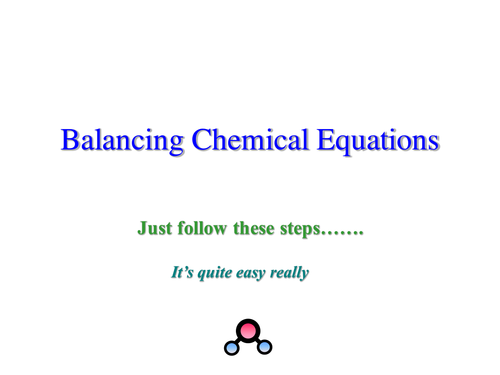 Balancing chemical equations presentation
