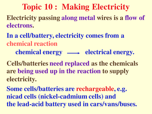 Making Electricity