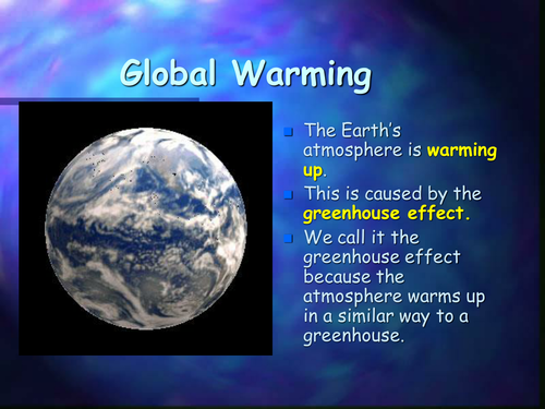 make a 300 word presentation on global warming