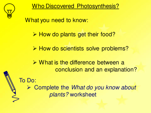 Who Discovered Photosynthesis?