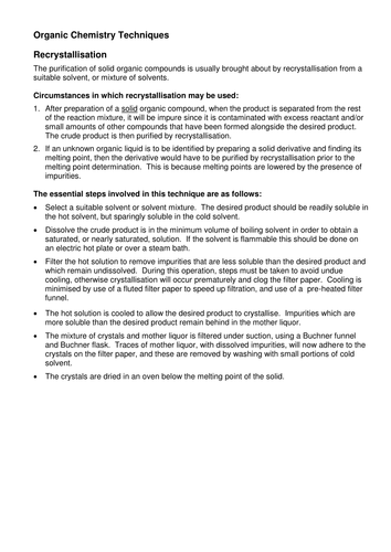 Organic Chemistry Techniques