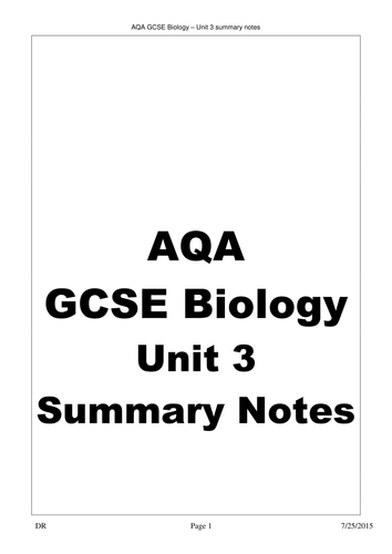 Homeostasis and Respiration Notes