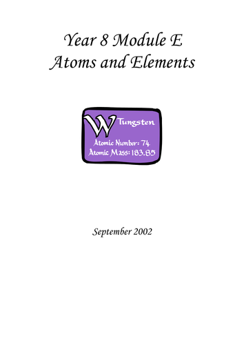 Atoms and elements scheme of work