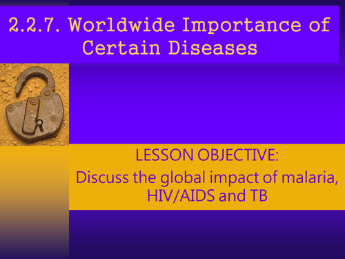 Worldwide Importance of Malaria; HIV/AIDS & TB | Teaching Resources