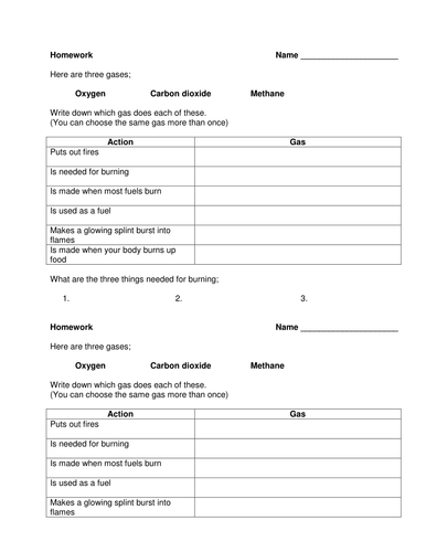 homework help sheet