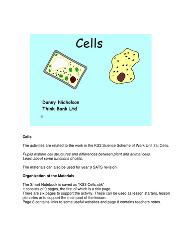 Cells Smartboard File