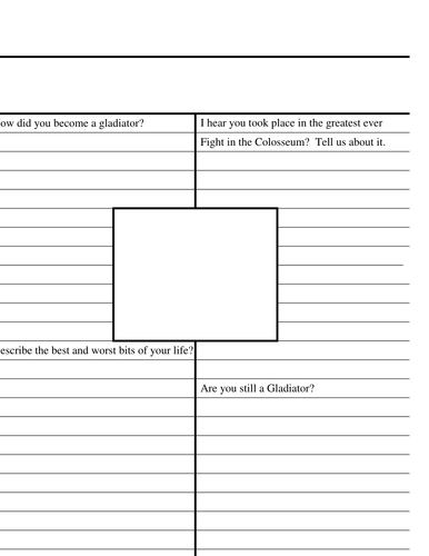 Gladiator Newspaper Template | Teaching Resources