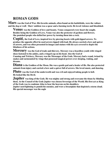 Roman Gods