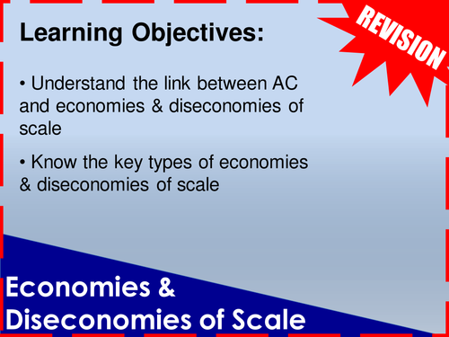 Economies & Diseconomies of Scale review
