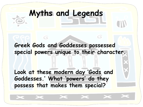 Greek God's Modern Day God's Whiteboard starter